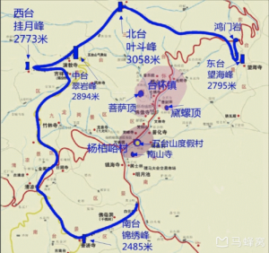 wutai mount tour map