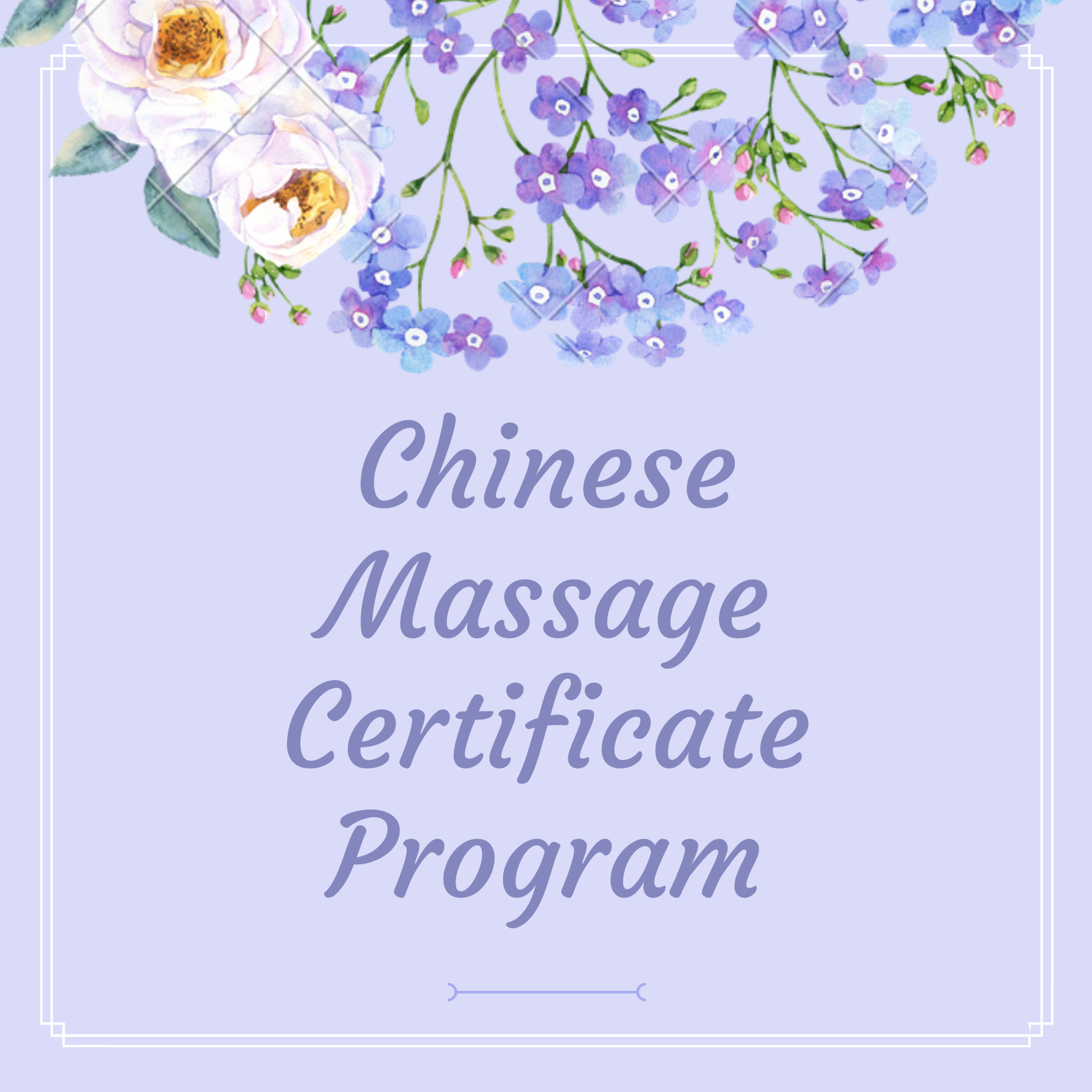 Chinese Massage Certificate Program