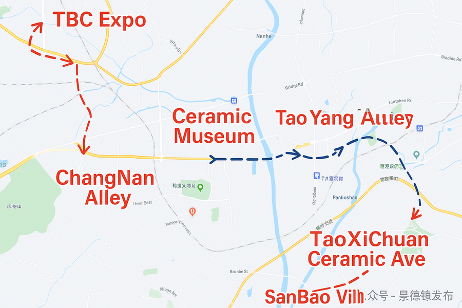 jingdezhen ceramic carnival route map