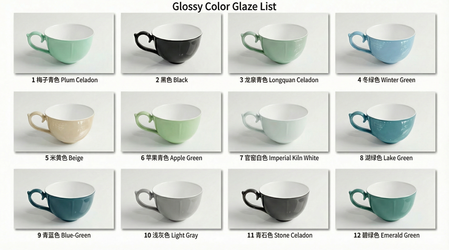 Glossy color glaze list 1