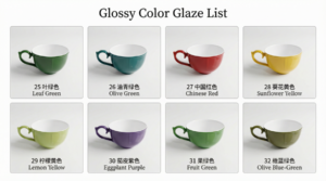 Glossy color glaze list 3