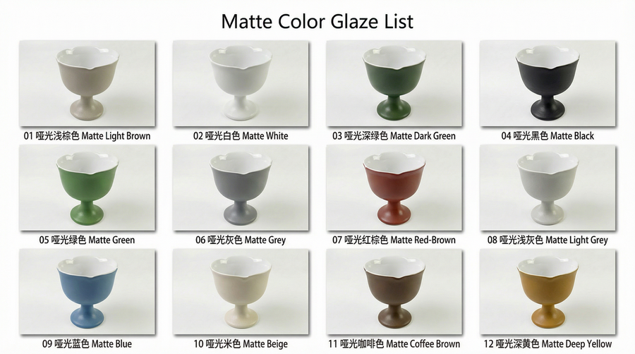 Matte color glaze list 4