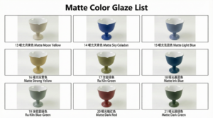 Matte color glaze list 5