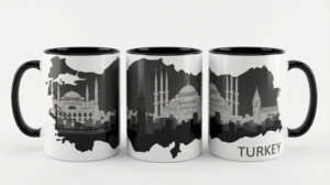 Istanbul Turkey Mug black and white