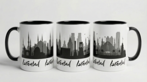 Istanbul city skyline mug