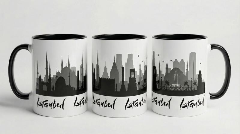 Istanbul city skyline mug