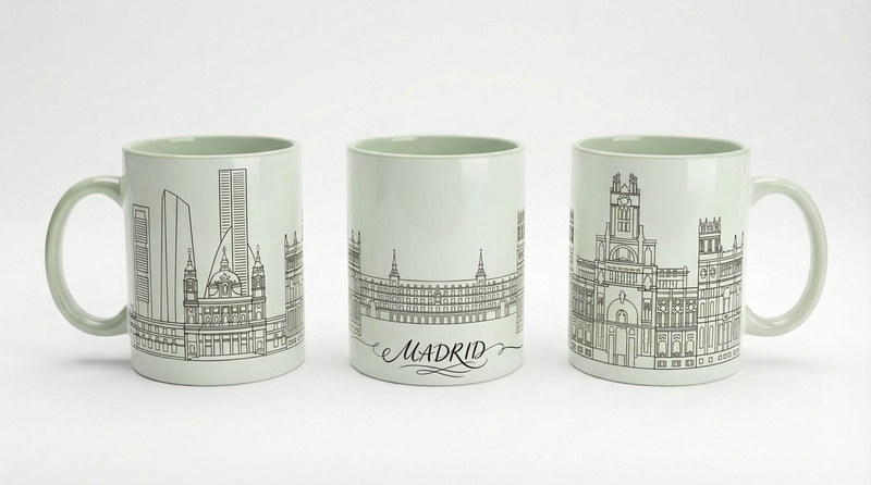 Madrid city souvenir mug 800