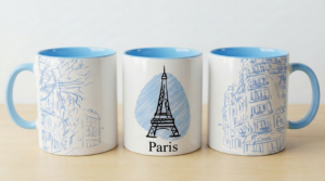 Paris Efil Blue mug