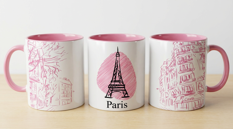 Paris Efil Pink mug