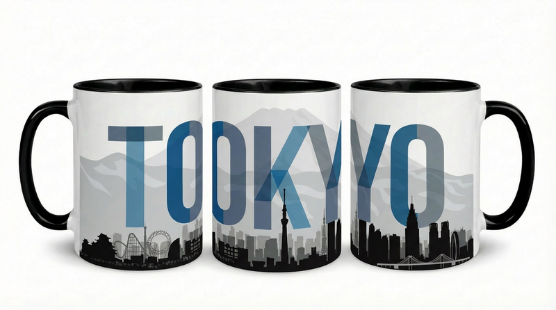 Tokyo city skyline mug