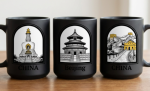 beijing black mug