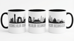 beijing mug black and white