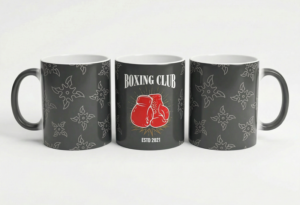 boxing club black mug