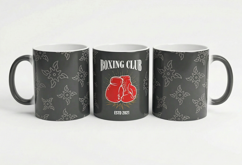 boxing club black mug