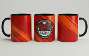 boxing club red mug