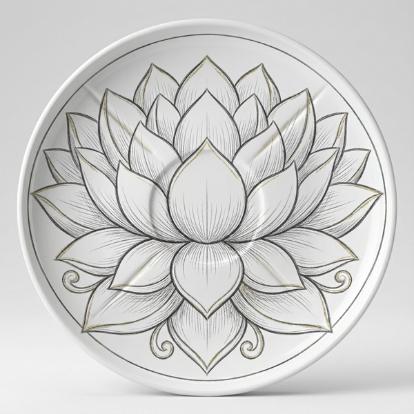 budha lotus plate