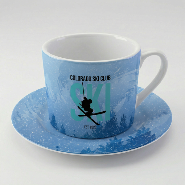 custom ceramic cup and saucer