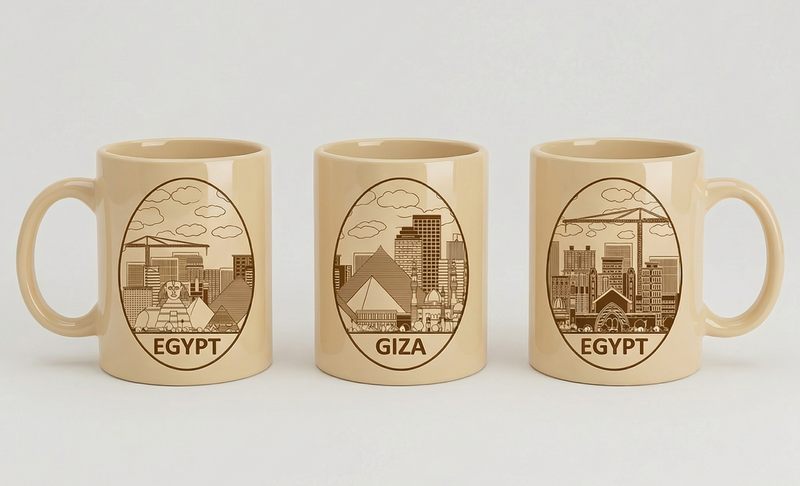 egypt beige mug