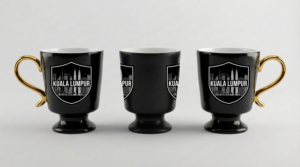 kuala lumpur black mug