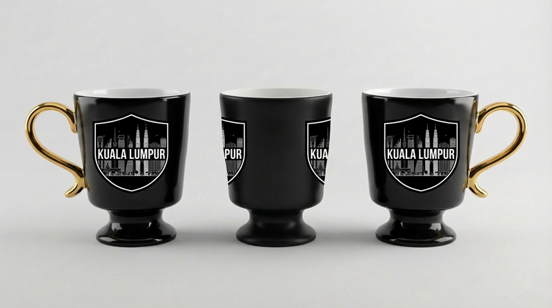 kuala lumpur black mug