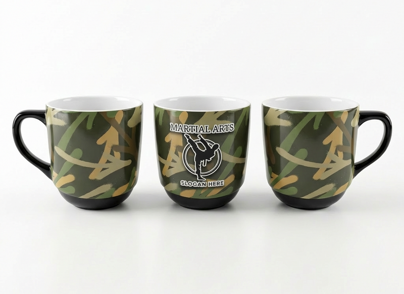 martial arts camo mug
