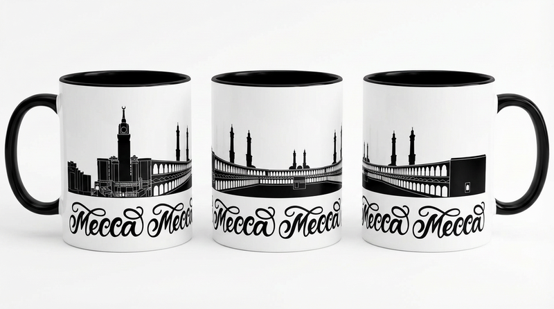 mecca city skyline mug