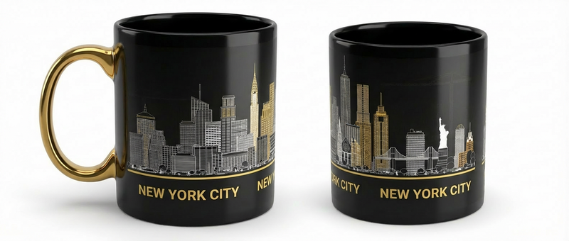 new york city mug black