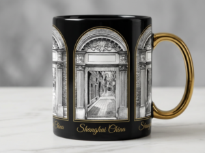 shanghai black mug
