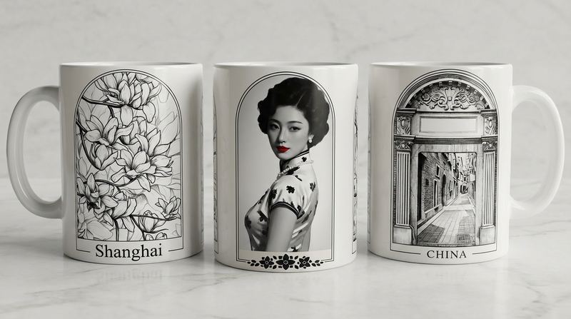 shanghai mug souvenir gift