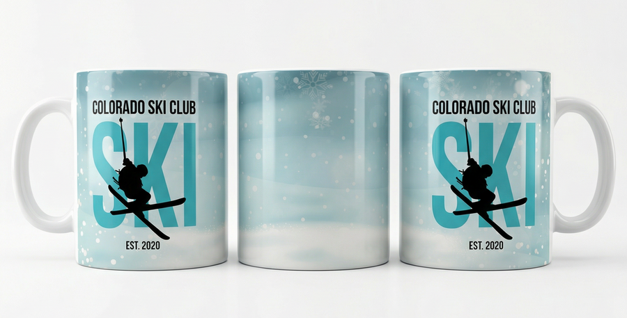 custom mug for ski clubs
