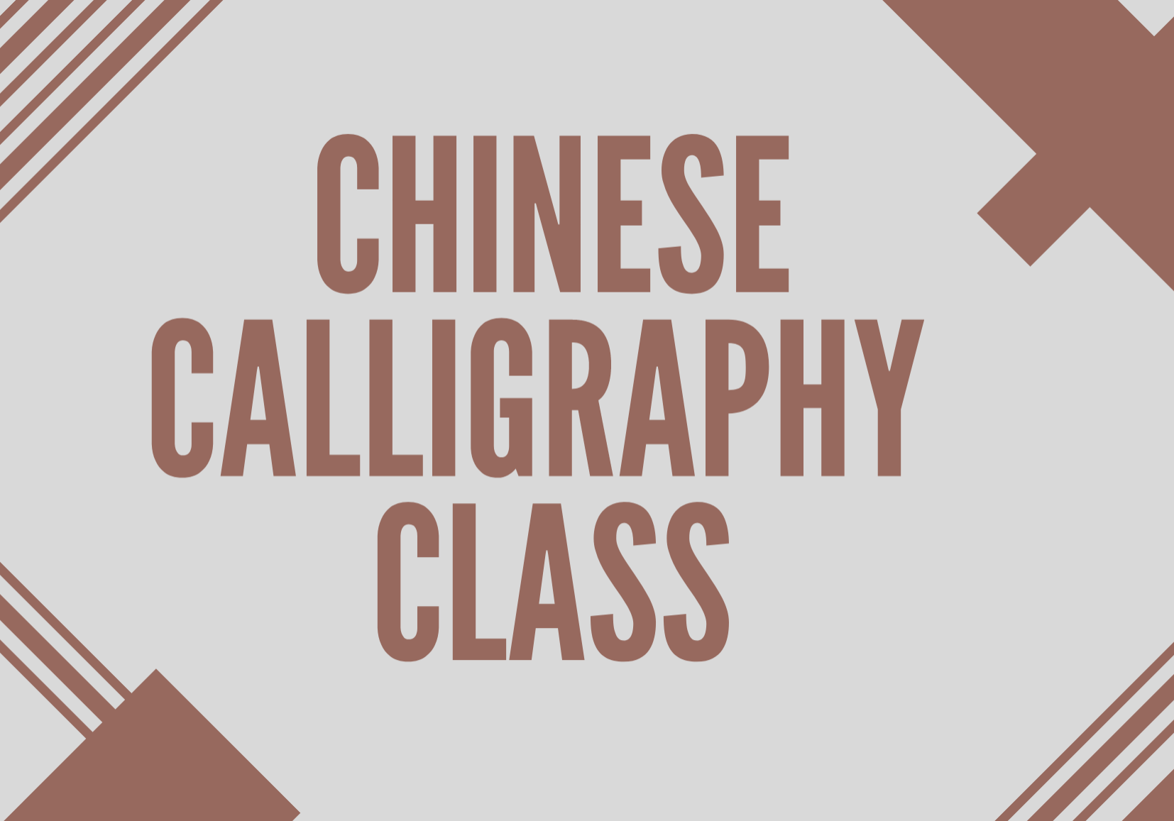 chinese calligraphy class